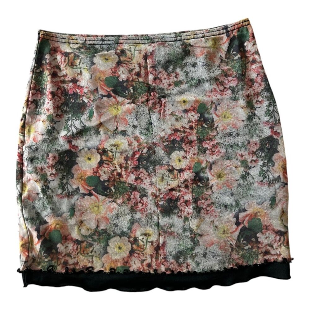 Urban Outfitters UO Floral Mesh Mini Skirt